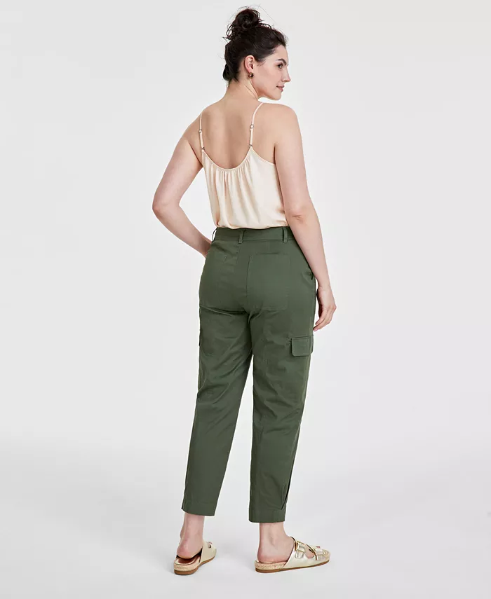 On 34th Women's Tapered Ankle-Length Cargo Pants Created For Macy's Women's Fashion Shoes & Accessories