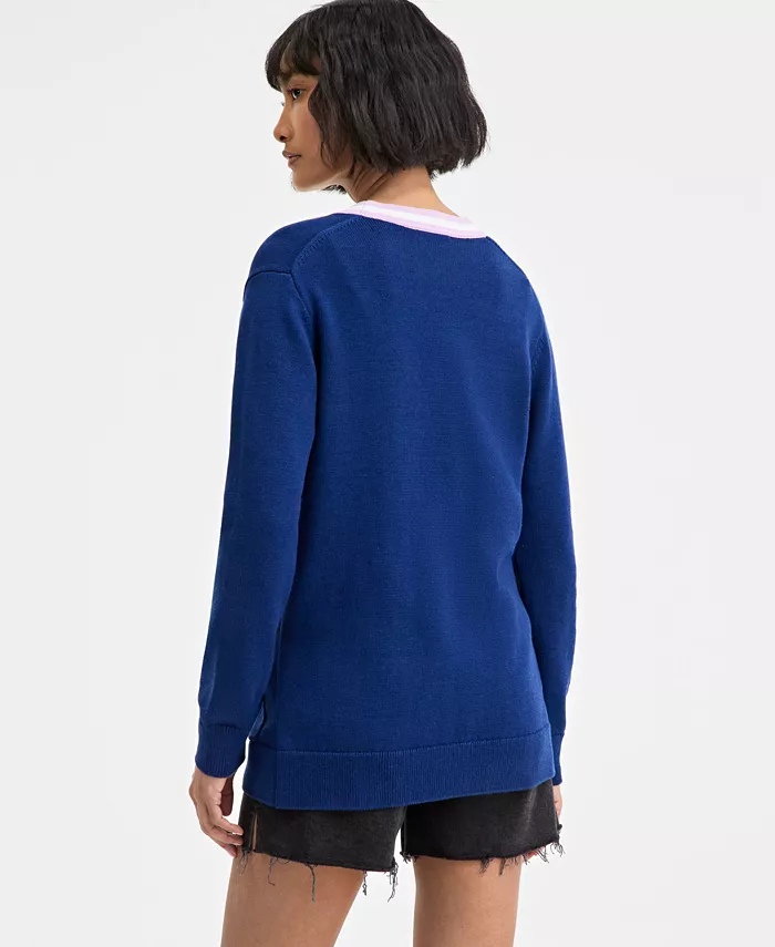 On 34th Women's Tipped Boyfriend Cardigan Exclusively At Macy's Women's Fashion Shoes & Accessories