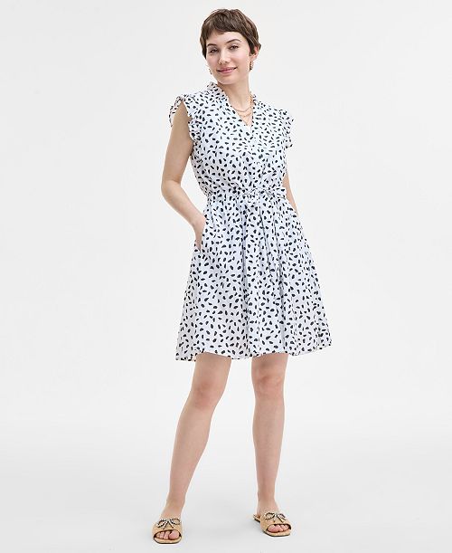On 34th Women's V-neck Flutter-Sleeve Mini Dress Exclusively at Macy's Women's Fashion Shoes & Accessories