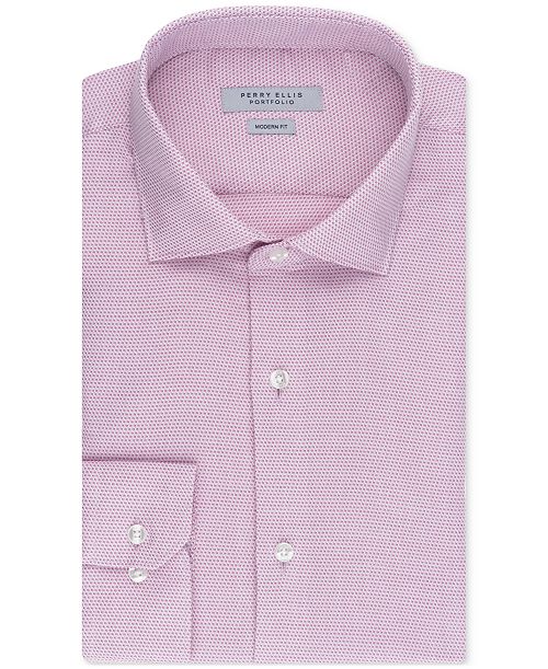 Perry Ellis Portfolio Men's King Micro-Pattern Dress Shirt Men's Fashion & Accessories