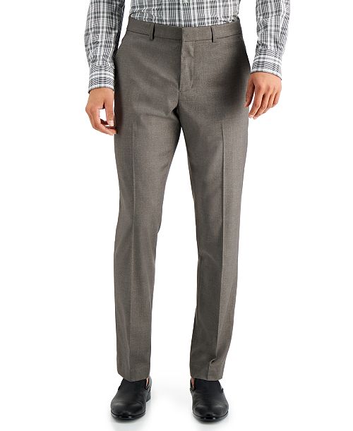 Perry Ellis Portfolio Men's Slim-Fit Non-Iron Performance Stretch Heathered Dress Pants Men's Fashion & Accessories