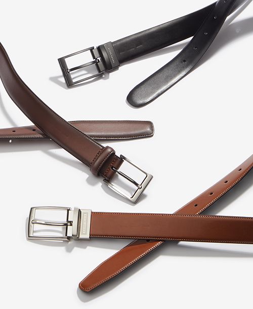 Perry Ellis Portfolio Perry Ellis Men's Leather Dress Belts Collection Men's Fashion & Accessories