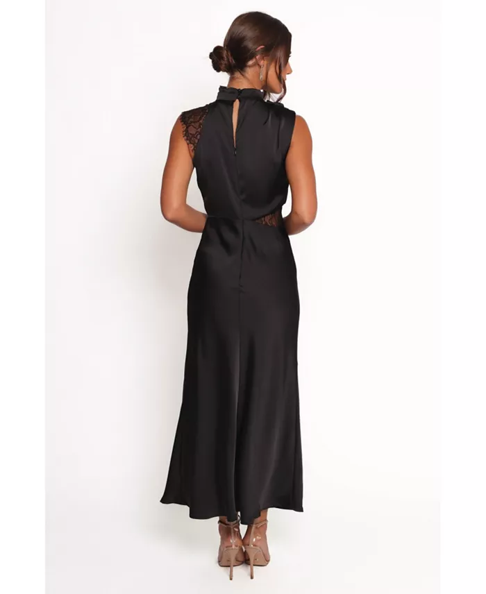 Petal And Pup Women's Anabelle Halter Neck Lace Maxi Dress Women's Fashion Shoes & Accessories