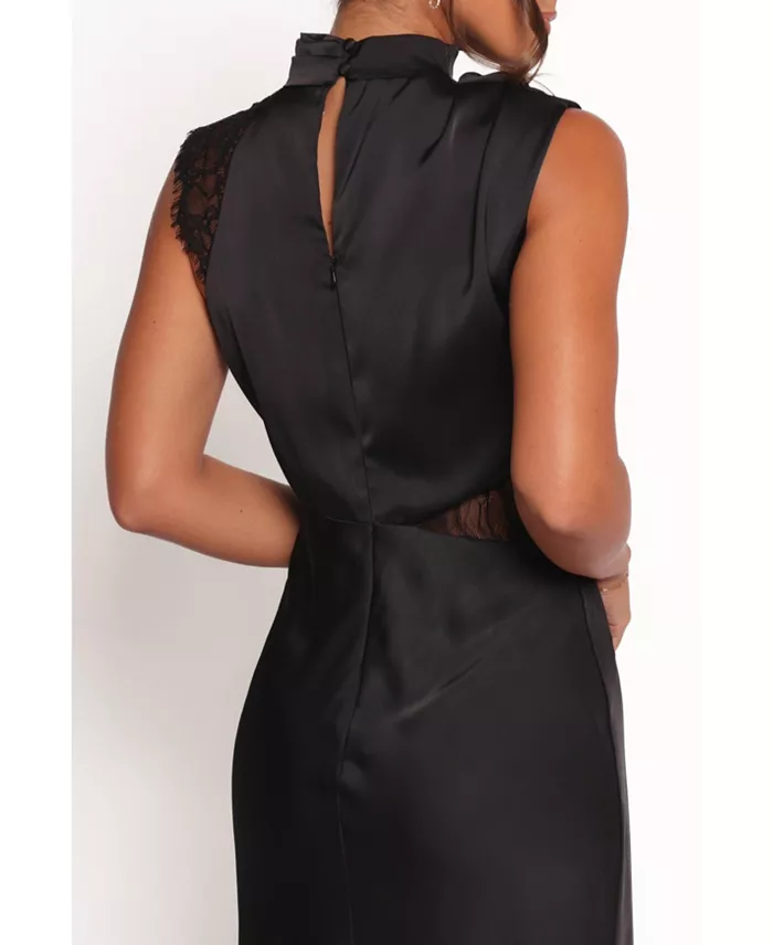 Petal And Pup Women's Anabelle Halter Neck Lace Maxi Dress Women's Fashion Shoes & Accessories