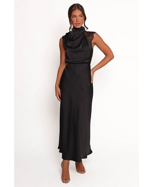 Petal and Pup Women's Anabelle Halter Neck Lace Maxi Dress Women's Fashion Shoes & Accessories