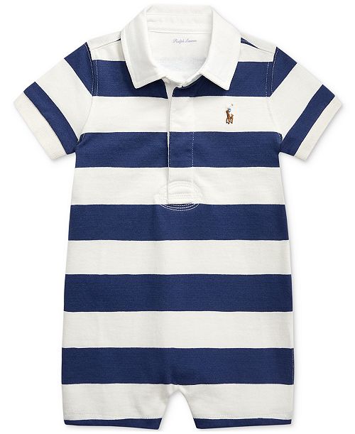 Polo Ralph Lauren Baby Boys Rugby Stripe Shortall Kids