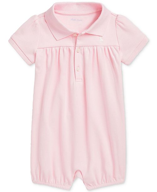 Polo Ralph Lauren Baby Cotton Polo Bubble Romper Kids