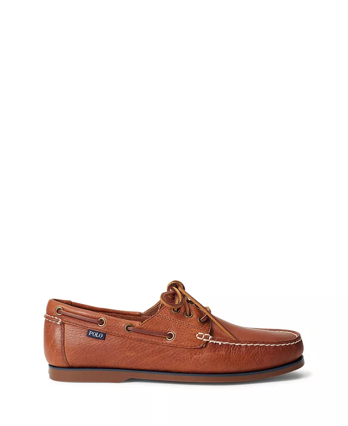Polo Ralph Lauren Bienne Tumbled Leather Boat Shoes Men's Shoes