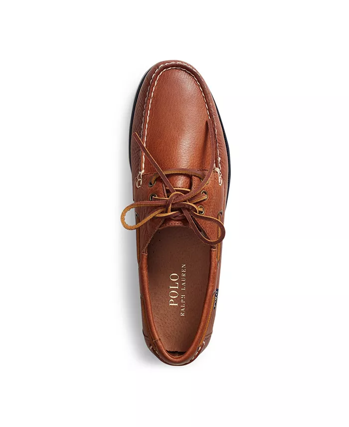 Polo Ralph Lauren Bienne Tumbled Leather Boat Shoes Men's Shoes