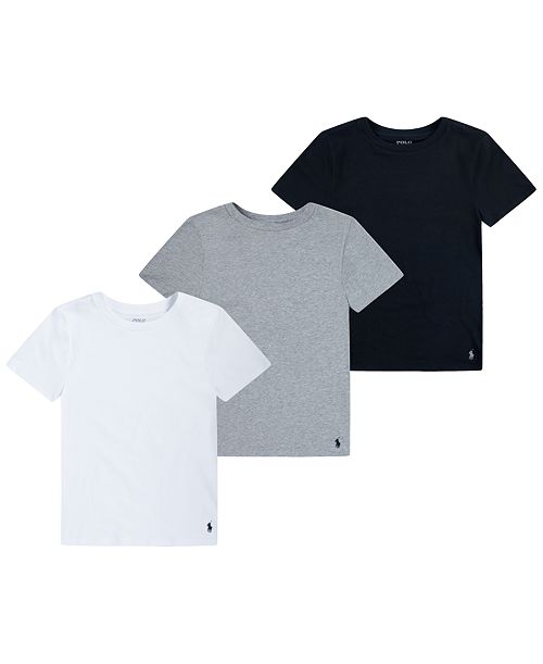 Polo Ralph Lauren Big Boys Crewneck Undershirts 3 Pack Men's Fashion & Accessories