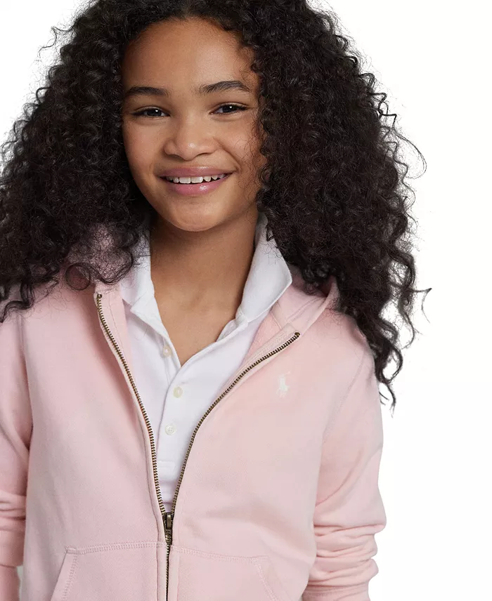 Polo Ralph Lauren Big Girls French Terry Full-Zip Hoodie Kids