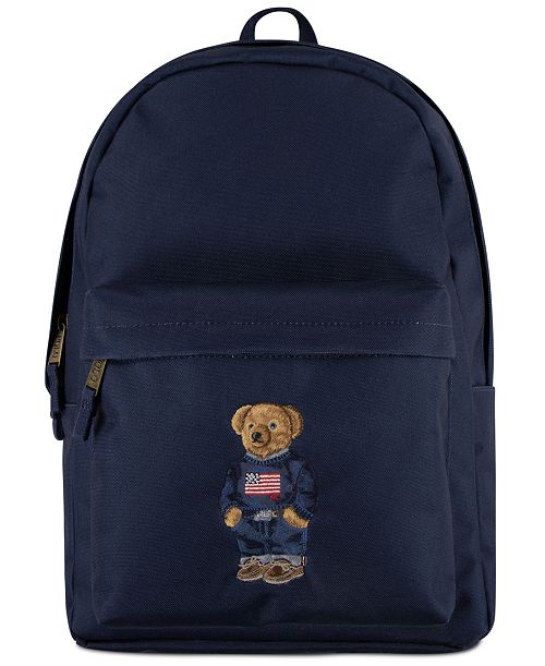 Polo Ralph Lauren Kids Polo Bear Canvas Backpack Luggage & Backpacks