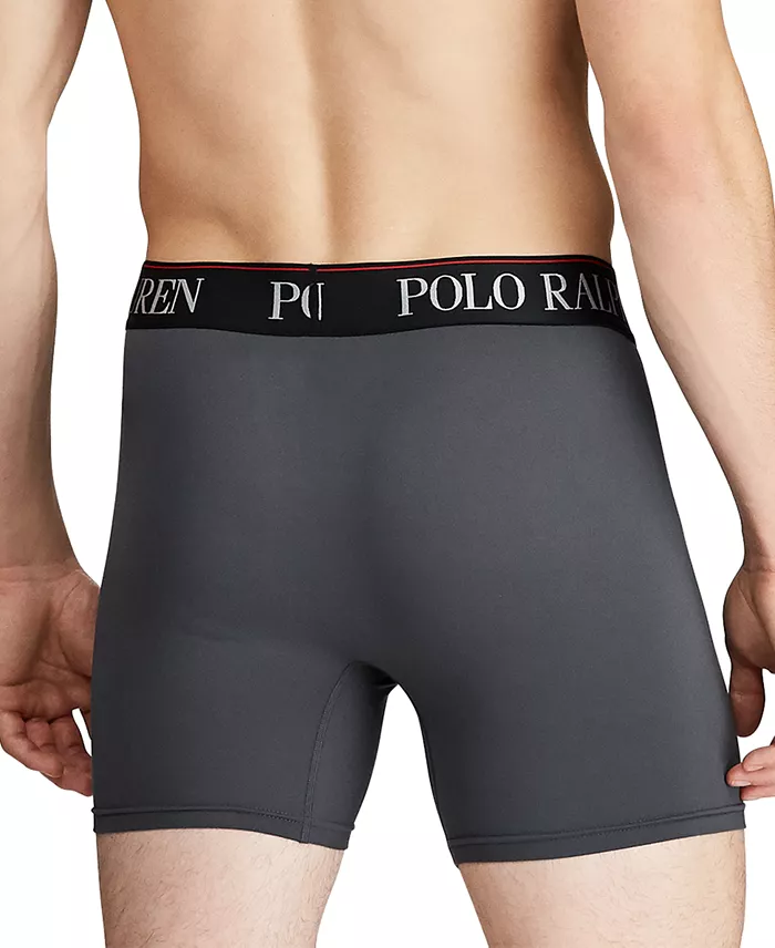 Polo Ralph Lauren Men's 3-Pack 4-D Flex Cool Microfiber Boxer Briefs Men's Fashion & Accessories