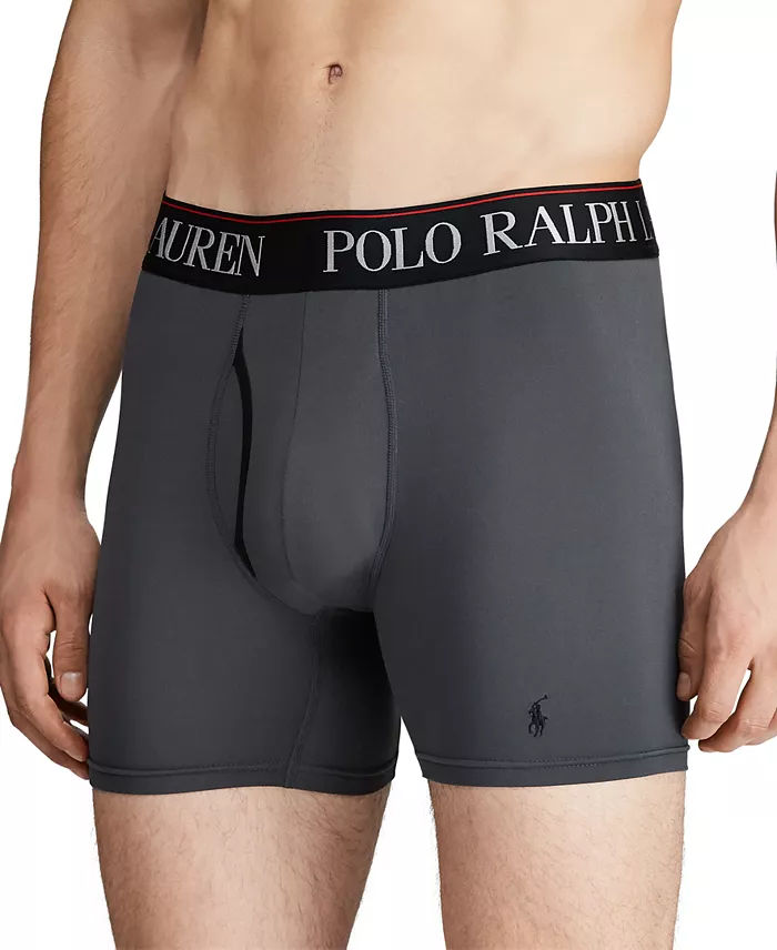 Polo Ralph Lauren Men's 3-Pack 4-D Flex Cool Microfiber Boxer Briefs Men's Fashion & Accessories