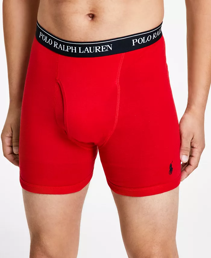 Polo Ralph Lauren Men's 3-Pack Classic Cotton Boxer Briefs Men's Fashion & Accessories