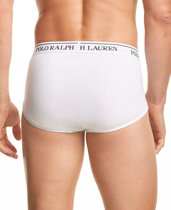Polo Ralph Lauren Men's 4-Pack Classic-Fit Mid-Rise Briefs Men's Fashion & Accessories