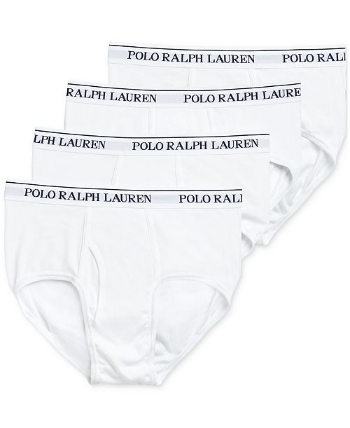 Polo Ralph Lauren Men's 4-Pack Classic-Fit Mid-Rise Briefs Men's Fashion & Accessories