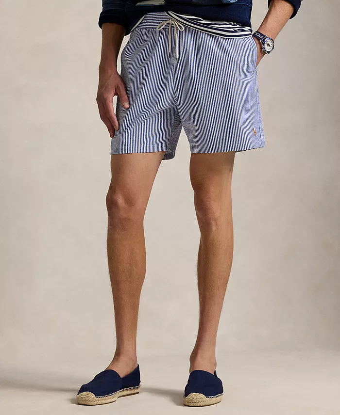 Polo Ralph Lauren Men's 5-3/4" Traveler Classic Striped Swim Trunk Men's Fashion & Accessories