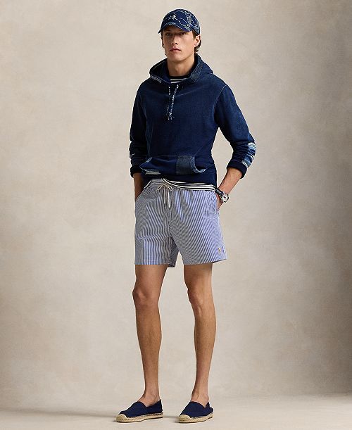 Polo Ralph Lauren Men's 5-3/4" Traveler Classic Striped Swim Trunk Men's Fashion & Accessories