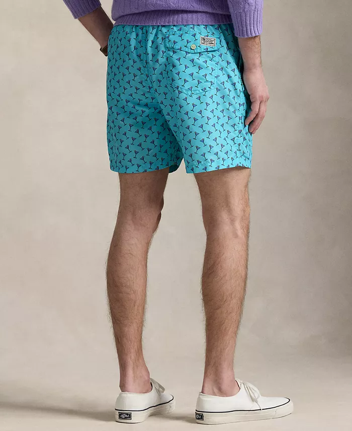 Polo Ralph Lauren Men's 5.75-Inch Traveler Classic Printed Swim Trunks Men's Fashion & Accessories