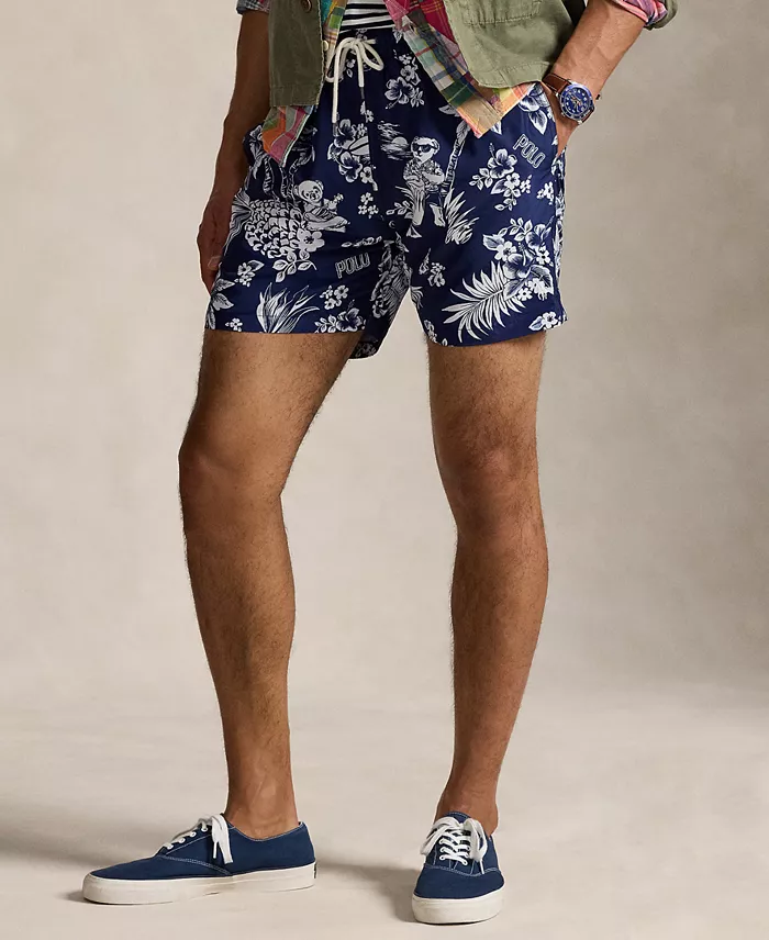 Polo Ralph Lauren Men's 5.75-Inch Traveler Polo Bear Swim Trunks Men's Fashion & Accessories