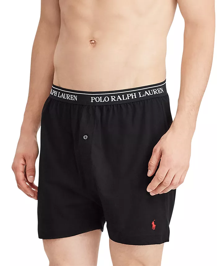 Polo Ralph Lauren Men's 5-Pack Classic-Fit Cotton Knit Boxers Men's Fashion & Accessories