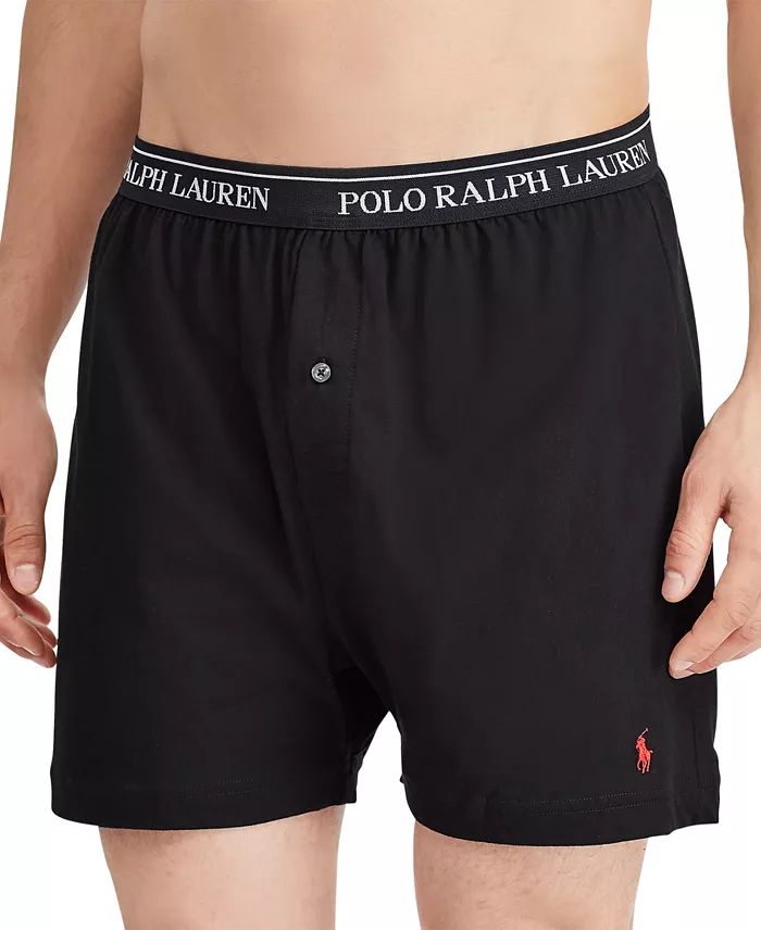 Polo Ralph Lauren Men's 5-Pack Classic-Fit Cotton Knit Boxers Men's Fashion & Accessories