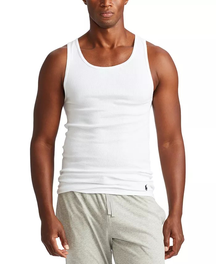 Polo Ralph Lauren Men's 5-Pack Cotton Undershirt Tank Tops Men's Fashion & Accessories