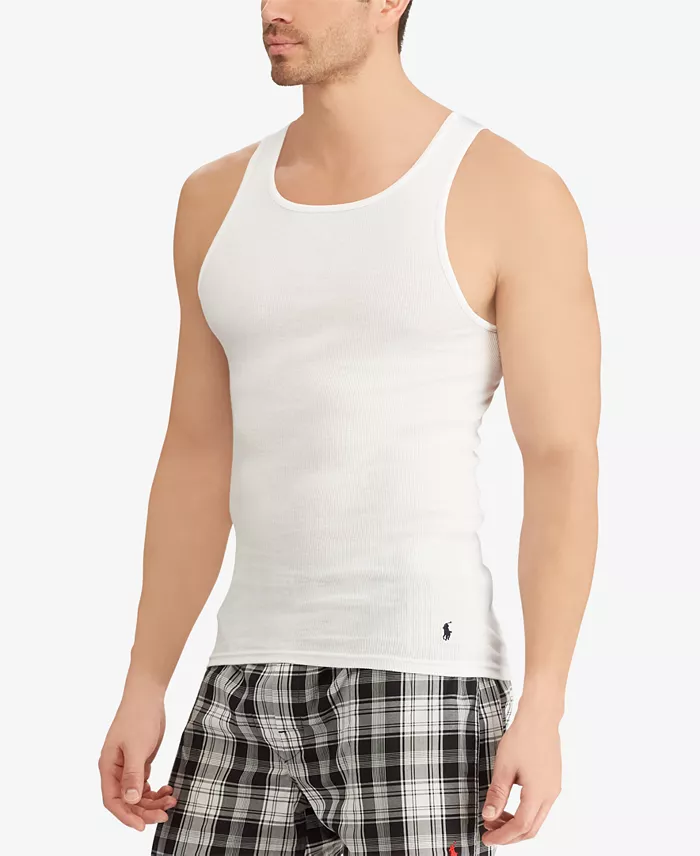Polo Ralph Lauren Men's 5-Pack Cotton Undershirt Tank Tops Men's Fashion & Accessories