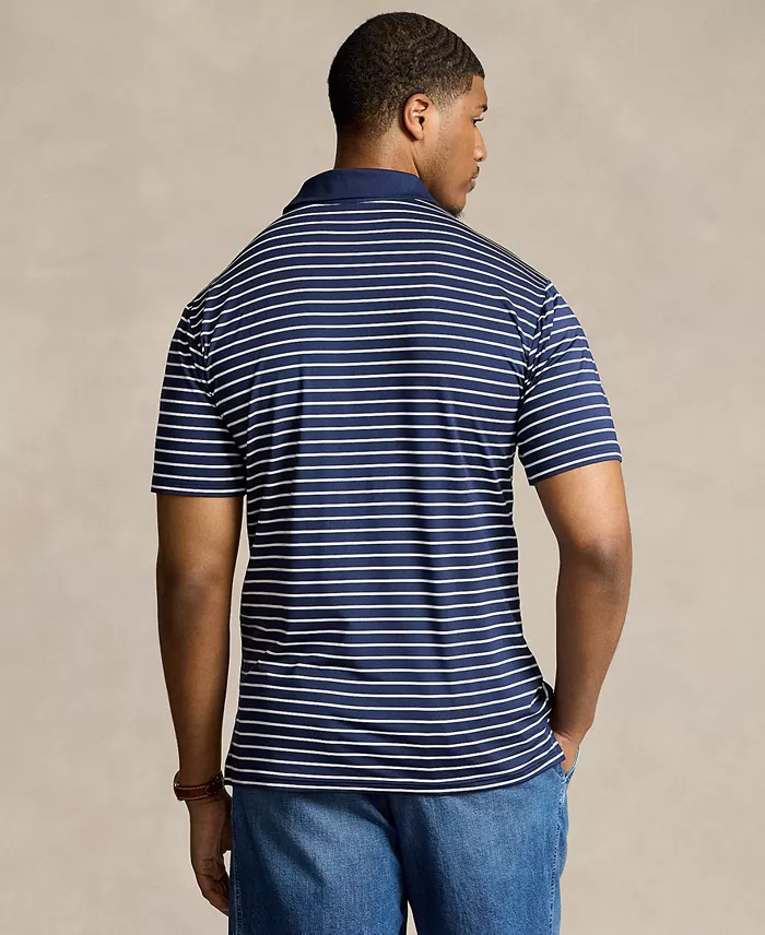 Polo Ralph Lauren Men's Big & Tall Airflow Stretch Striped Performance Polo Shirt Men's Fashion & Accessories