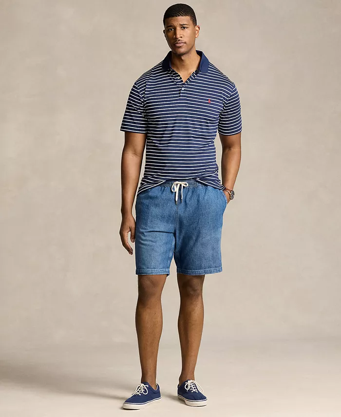 Polo Ralph Lauren Men's Big & Tall Airflow Stretch Striped Performance Polo Shirt Men's Fashion & Accessories