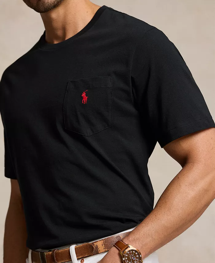 Polo Ralph Lauren Men's Big & Tall Crew-Neck Pocket T-Shirt Men's Fashion & Accessories