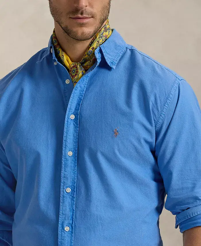 Polo Ralph Lauren Men's Big & Tall Garment-Dyed Oxford Shirt Men's Fashion & Accessories