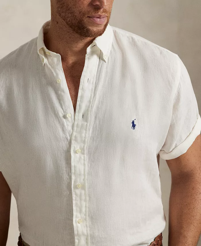 Polo Ralph Lauren Men's Big & Tall Linen Shirt Men's Fashion & Accessories