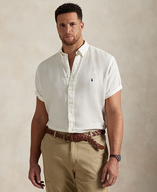 Polo Ralph Lauren Men's Big & Tall Linen Shirt Men's Fashion & Accessories