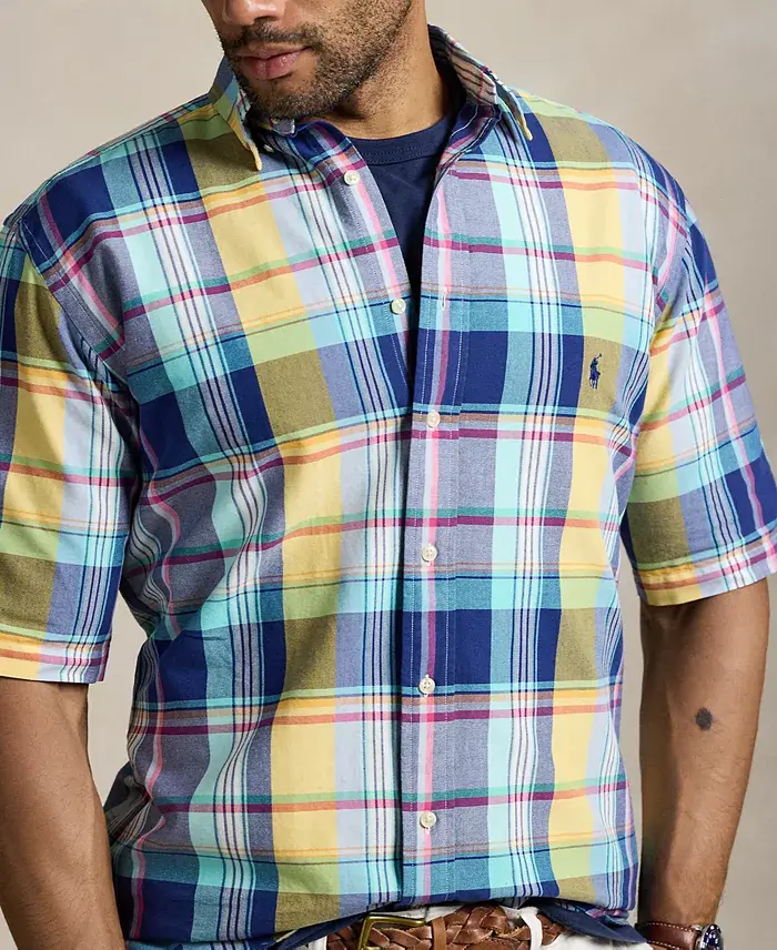 Polo Ralph Lauren Men's Big & Tall Plaid Oxford Shirt Men's Fashion & Accessories