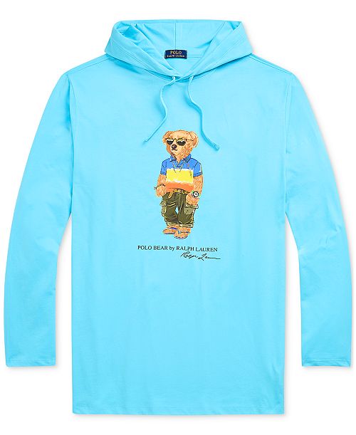 Polo Ralph Lauren Men's Big & Tall Polo Bear Jersey Hooded T-Shirt Men's Fashion & Accessories