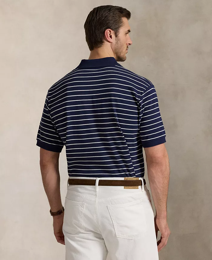 Polo Ralph Lauren Men's Big & Tall Striped Cotton Interlock Polo Shirt Men's Fashion & Accessories