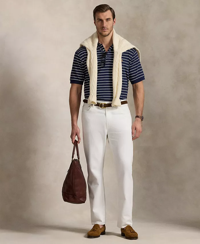 Polo Ralph Lauren Men's Big & Tall Striped Cotton Interlock Polo Shirt Men's Fashion & Accessories