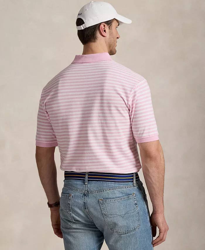 Polo Ralph Lauren Men's Big & Tall Striped Mesh Polo Shirt Men's Fashion & Accessories