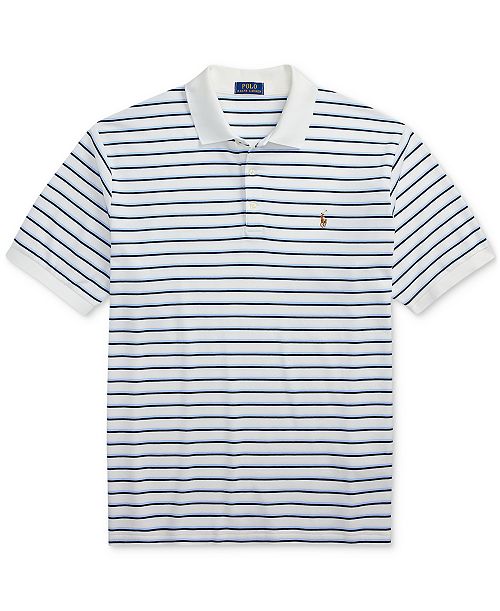 Polo Ralph Lauren Men's Big & Tall Striped Soft Cotton Polo Shirt Men's Fashion & Accessories