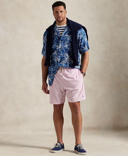 Polo Ralph Lauren Men's Big & Tall Traveler Stretch Classic Fit Swim Trunks Men's Fashion & Accessories