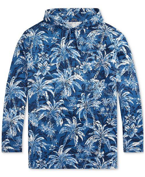 Polo Ralph Lauren Men's Big & Tall Tropical-Print Jersey Hooded T-Shirt Men's Fashion & Accessories
