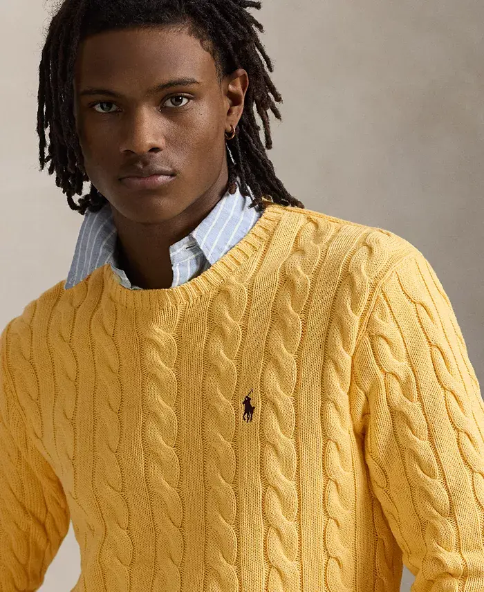 Polo Ralph Lauren Men's Cable-Knit Cotton Sweater Men's Fashion & Accessories