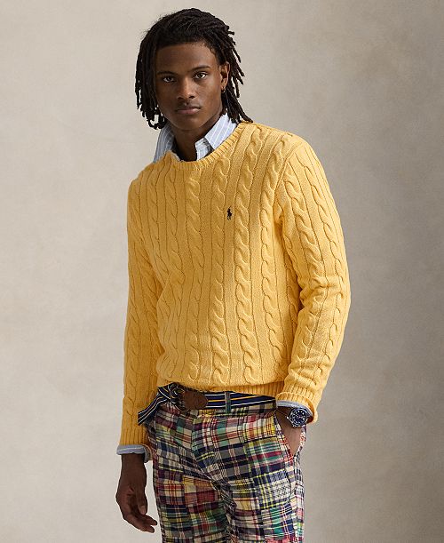 Polo Ralph Lauren Men's Cable-Knit Cotton Sweater Men's Fashion & Accessories
