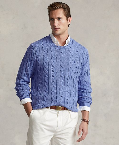 Polo Ralph Lauren Men's Cable-Knit Cotton Sweater Men's Fashion & Accessories