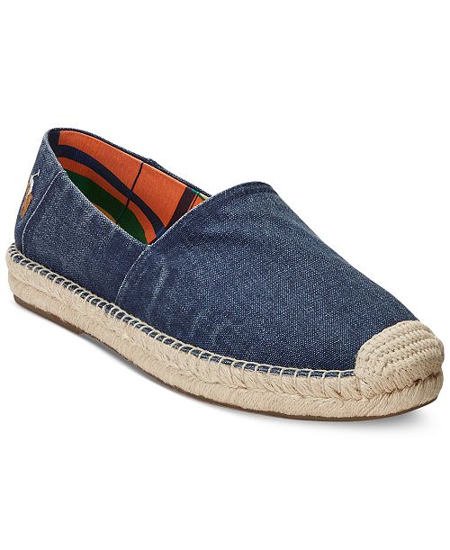 Polo Ralph Lauren Men's Cevio Washed Canvas Espadrilles Men's Shoes