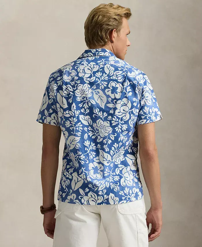 Polo Ralph Lauren Men's Classic-Fit Floral Oxford Camp Shirt Men's Fashion & Accessories