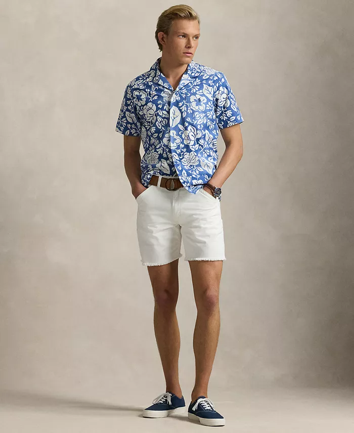 Polo Ralph Lauren Men's Classic-Fit Floral Oxford Camp Shirt Men's Fashion & Accessories