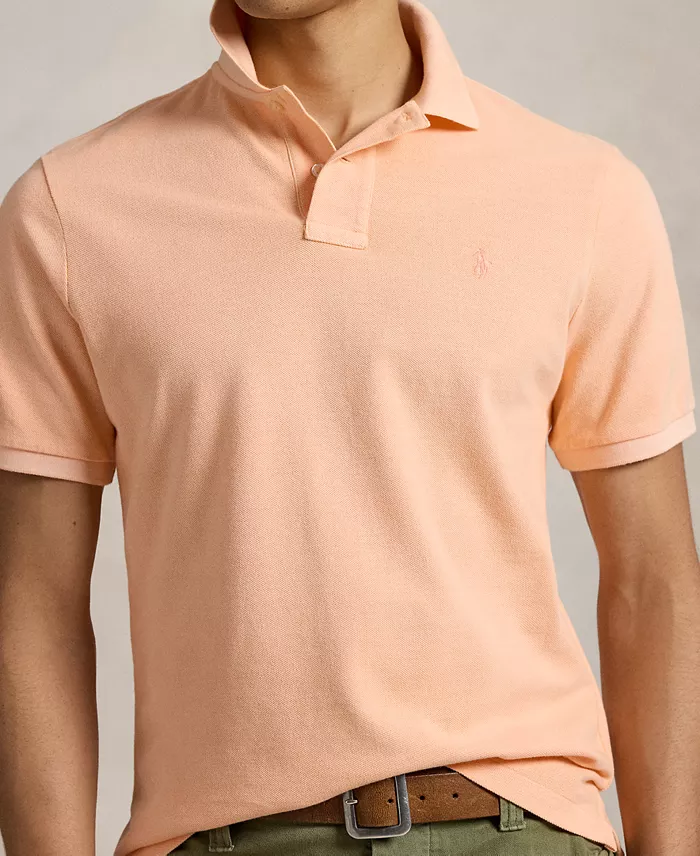 Polo Ralph Lauren Men's Classic-Fit Mineral-Dyed Mesh Polo Shirt Men's Fashion & Accessories